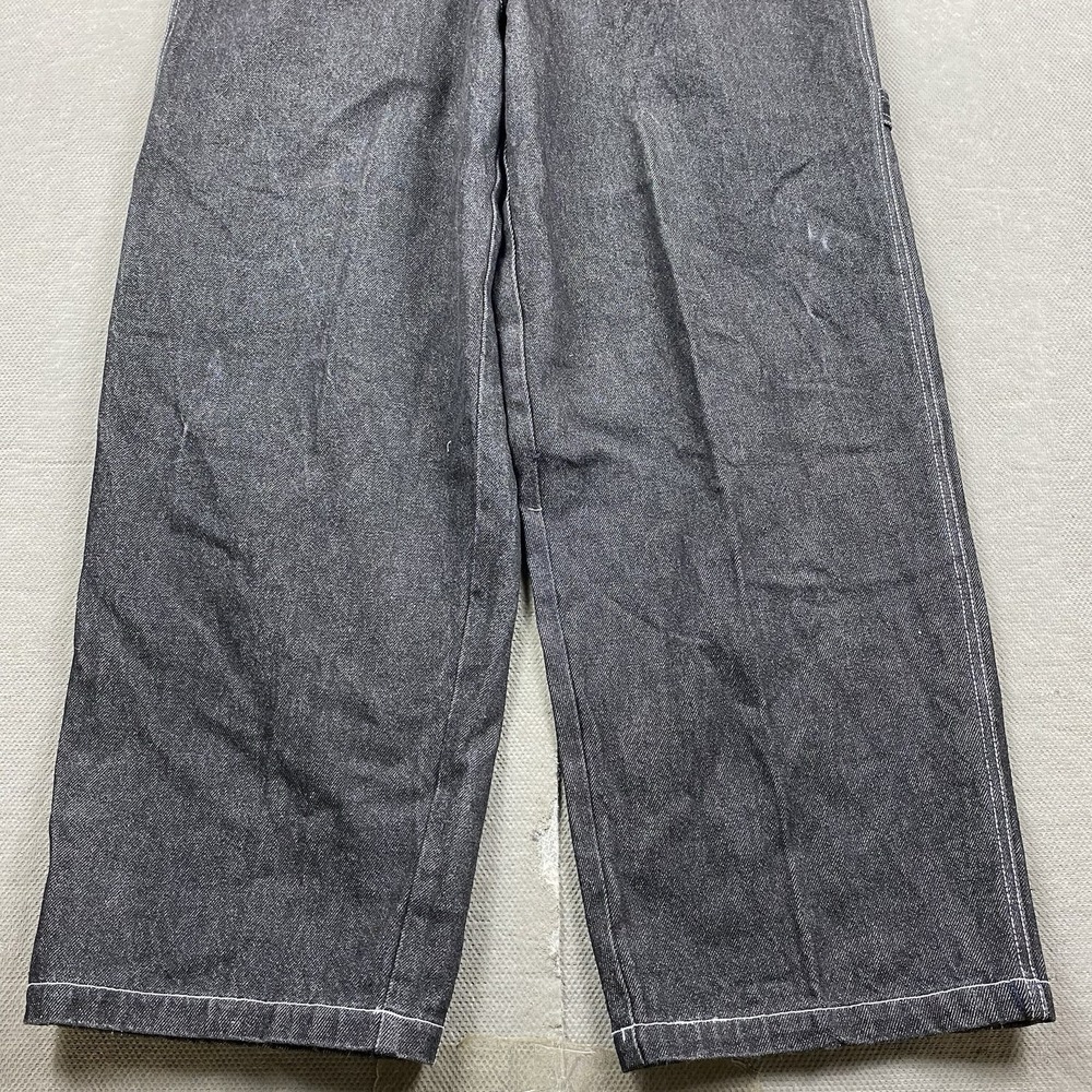Vintage Southpole Jeans Mens 36x29 Black Carpenter Baggy Wide Skater Embroidered - Picture 3 of 14